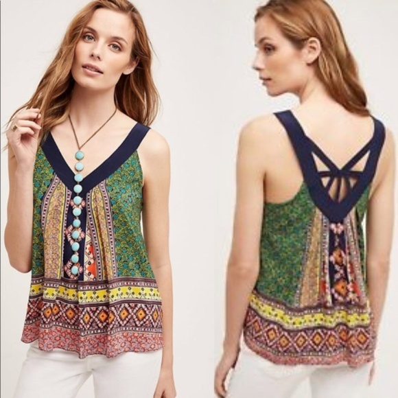 Anthropologie Tops - Anthropologie Sapelo SILK Tank top